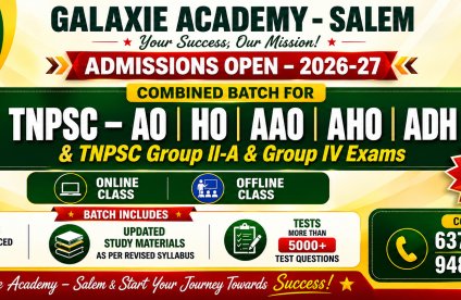New TNPSC - AO, HO, AAO, AHO, ADH Batches Starting Soon